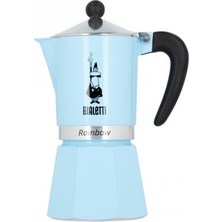 Bialetti Rainbow Moka Pot 6 Cup Mavi