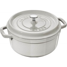 Staub Döküm Tencere Yuvarlak 28 cm Trüf Beyazı