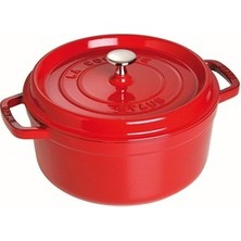 Staub Döküm Tencere Yuvarlak 24 cm Kiraz