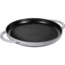 Staub Döküm Izgara Tava Çift Kulplu 30 cm Gri