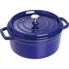 Staub Döküm Tencere Yuvarlak 24 cm Koyu Mavi