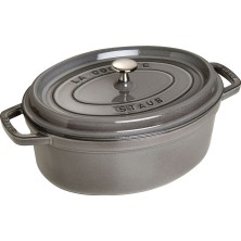 Staub Döküm Tencere Oval 4,2 L Grafit Gri