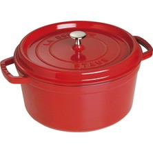Staub Döküm Tencere Yuvarlak 28 cm Kiraz