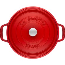 Staub Döküm Tencere Yuvarlak 28 cm Kiraz