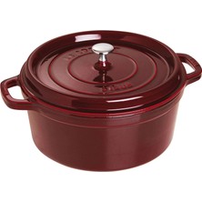 Staub La Cocotte Döküm Tencere Yuvarlak 28 cm Bordo