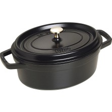 Staub La Cocotte Döküm Tencere Oval 3,2 L Siyah