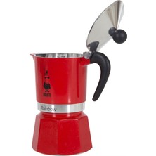 Bialetti Rainbow Moka Pot 3 Cup Kırmız