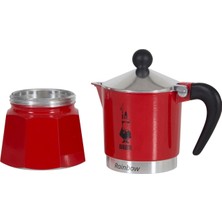 Bialetti Rainbow Moka Pot 3 Cup Kırmız