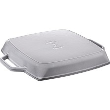 Staub Döküm Izgara Tava Çift Kulplu 28 x 23 cm Gri