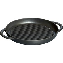 Staub B Döküm Izgara Tava Çift Kulplu 26 cm Siyah