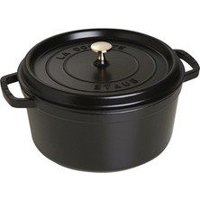 Staub Döküm Tencere Yuvarlak 28 cm Siyah