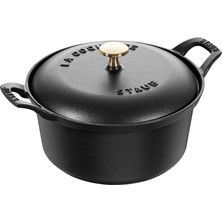 Staub La Cocotte Döküm Tencere Vintage 20 cm Siyah