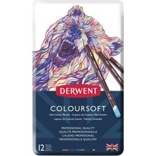 Derwent Coloursoft Kuru Boya Kalemi 12 Renk