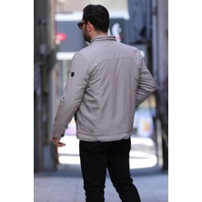 Mishar İtalia Erkek Dik Yaka Içi Peluş Fermuarlı Mevsimlik Mont