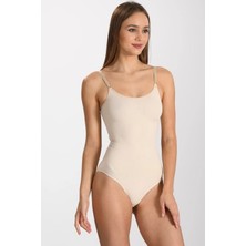 Kadın Dikişsiz Ayarlanabilir Askı Çıtçıtlı Body Korse