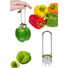 16X4 cm Çelik Dolmalık Biber Kabak Oyucu Patlıcan Dolması Oyacağı Sebze Çekirdek Çıkarıcı Oyacak