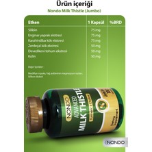 Nondo Milk Thistle 180 Kapsül Jumbo Size ( Deve Dikeni, Enginar, Slibin, Kolin, Zerdeçal, Magnezyum)