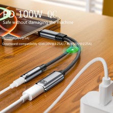 Livx Type C To 2in1 3.5mm & Type-C Çevirici Dönüştürücü Kulaklık ve Hızlı Şarj
