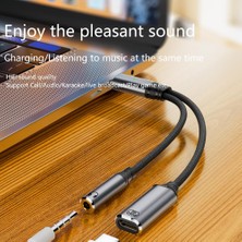Livx Type C To 2in1 3.5mm & Type-C Çevirici Dönüştürücü Kulaklık ve Hızlı Şarj
