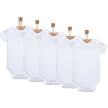 Hellobaby 5li Beyaz Body Kısa Kol Unisex