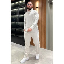 Mishar İtalia Erkek Double Face Gömlek Yaka Sweat Pantolon İkili Takım