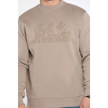 Mishar İtalia Erkek Ön Baskılı Şardonlu Üç Iplik Sweatshirt