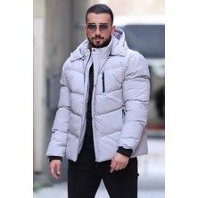 Mishar İtalia Kapüşonlu Astarlı Erkek Şişme Mont