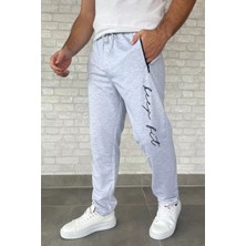 Mishar İtalia Cep Fermuarlı Baskılı Erkek Eşofman Altı