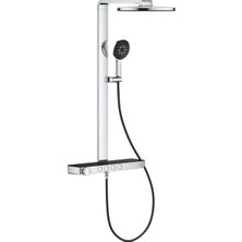 Grohe Rainshower Aqua Pure Duvara Monte Termostatik Bataryalı Duş Sistemi Siyah/krom - 100964KI00