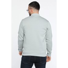 Mishar İtalia Erkek Bisiklet Yaka Nakışlı Şardonlu Üç Iplik Sweatshirt