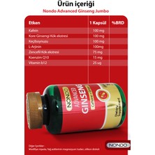 Nondo Ginseng 180 Kapsül Jumbo Boy (Kore Panax Ginseng, Keçiboynuzu, Koenzim Q10)