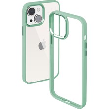 Buff Apple iPhone 13 New Air Bumper Kılıf Light Green