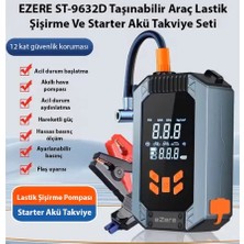 Mefa Ös Tasinabilir Araç Lastik Sisirme ve Starter Akü Takviye Seti