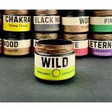 Stworkshop Wild Bergamot & Sedir Ağacı Kokulu Özel Tasarım Mum, 100% Doğal Vegan Soya Wax Mumu.