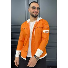 Mishar İtalia Kapüşonlu Renk Garnili Erkek Gömlek