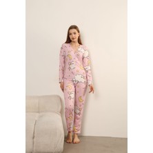 The Different Kuzu Baskı Desenli Uzun Pijama Tulumu