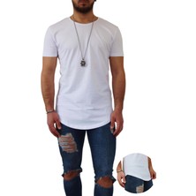 Boldy Erkek Long Fit Tişört - Long Tişört - Long Kesim Tişört - Oval Kesim Long Tişört - Uzun Kesim Erkek Tişört - Erkek Longline Tişört