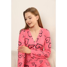 The Different Love Baskı Desenli Uzun Pijama Tulumu