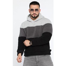 Mishar İtalia Kapüşonlu Kanguru Cepli Erkek Peluş Sweatshirt