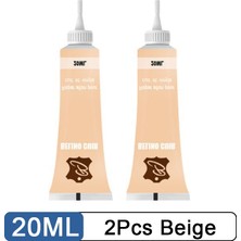 Zhuxi Shop B 2 Adet Bej 20ML Gelişmiş Deri Onarım Jeli Yanıkları Delikleri Tamir Eder Deri Yüzey Koltuk Araba Koltuğu Deri Yüzeyi Için Tamamlayıcı Yenileme Kremi (Yurt Dışından)