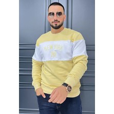 Mishar İtalia Üç Iplik Şardonlu Nakışlı Erkek Sweatshirt