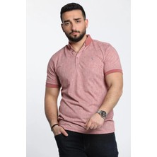 Mishar İtalia Kendinden Desenli Polo Yaka Erkek Tişört
