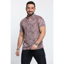 Mishar İtalia Desenli Polo Yaka Erkek Tişört