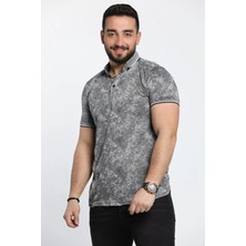 Mishar İtalia Desenli Polo Yaka Erkek Tişört