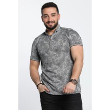 Mishar İtalia Desenli Polo Yaka Erkek Tişört