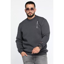 Mishar İtalia Üç Iplik Şardonlu Bisiklet Yaka Erkek Sweatshirt