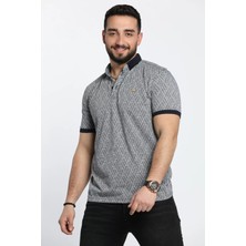 Mishar İtalia Erkek Desenli Likralı Polo Yaka Tişört