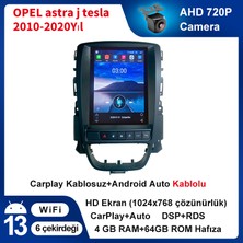 Opel Astra J Tesla 2010-2020YIL  Android Kablosuz Carplay Navigasyon Multimedya 9.7 Inch Ekran 4GB Ram +64 GB Rom Hafıza Çerçeveli ve Arka Görüş Kameralı