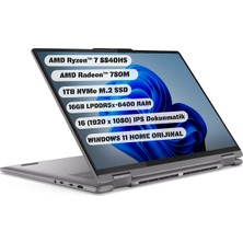 Lenovo Yoga 7 16AHP9 83DM0003US - Ryzen 7 8840HS 16" Wuxga Touch 16GB Ram 1 TB SSD - Q Ingilizce Klavye Win11H 1 Yıl Garanti