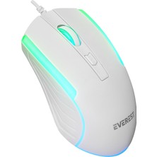 Everest KM-198 Luminax Beyaz Gökkuşağı Aydınlatmalı Q Gaming Oyuncu Klavye + Mouse Set